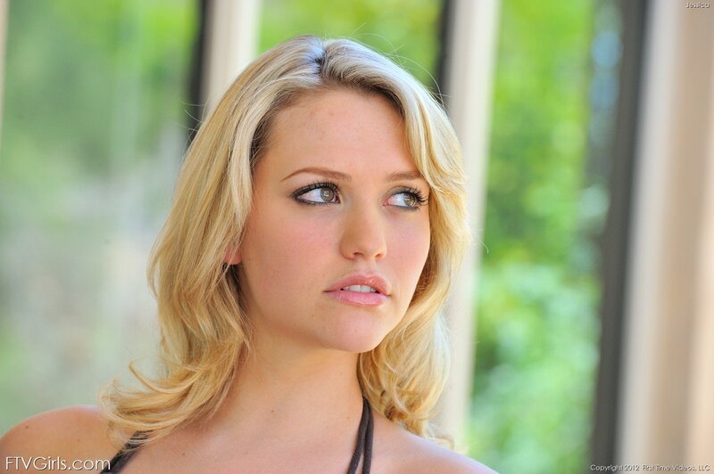 blonde woman looking away