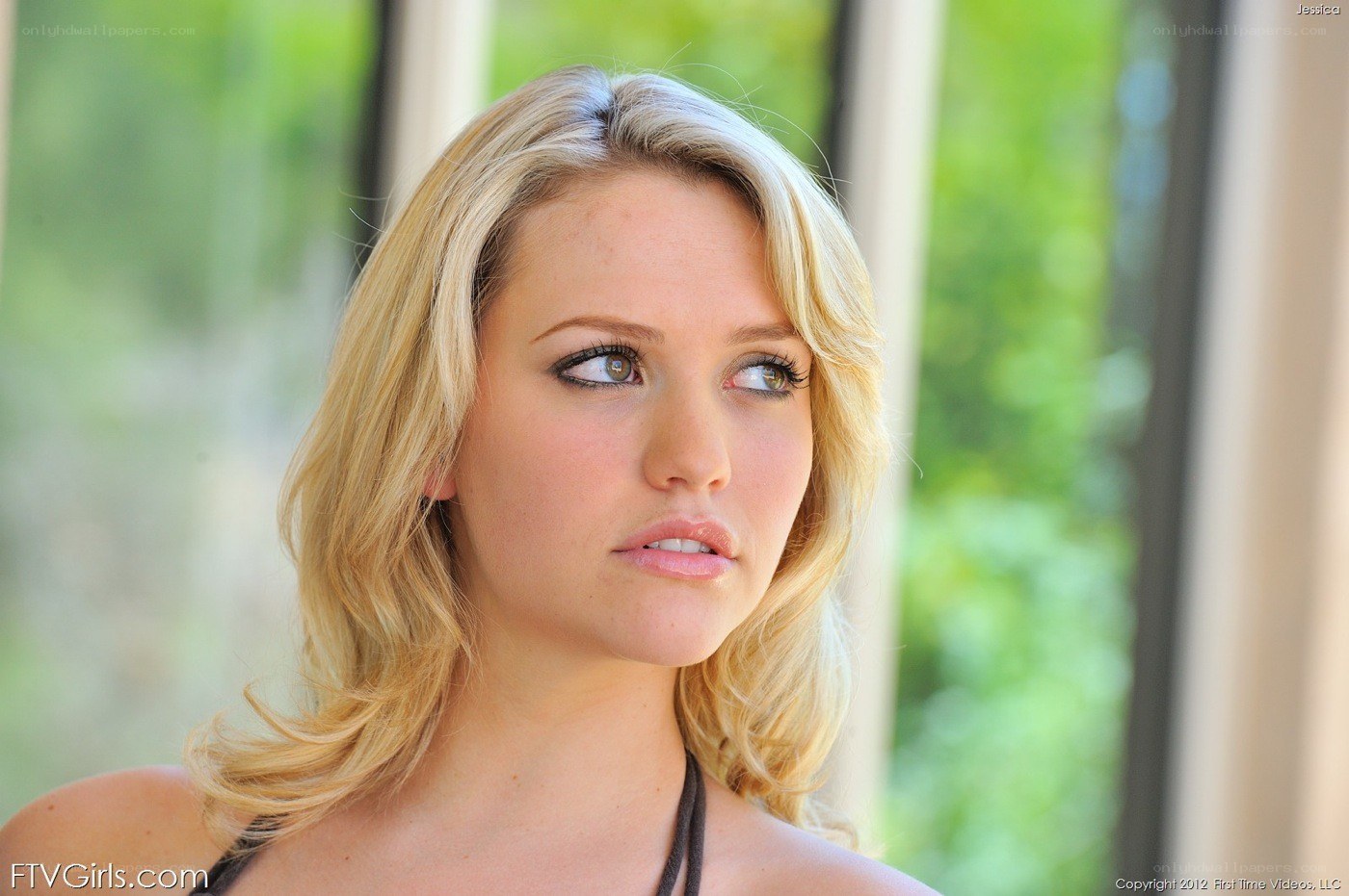 blonde woman looking away