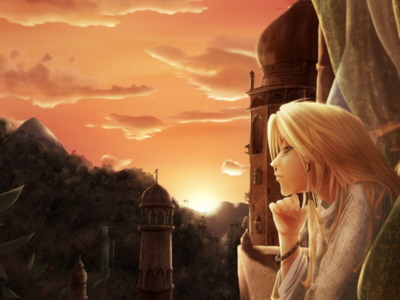 Blonde Woman Looking Out