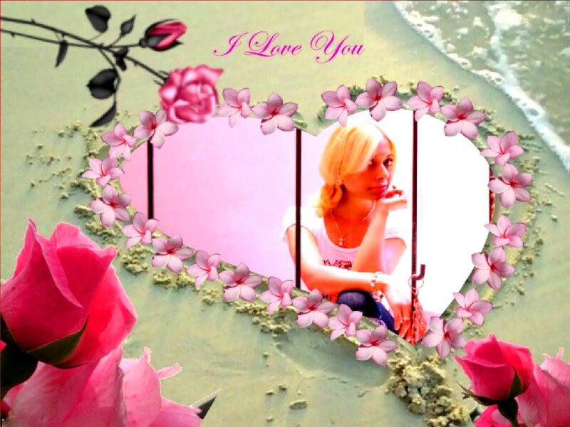 Blonde Woman on Beach — Pink