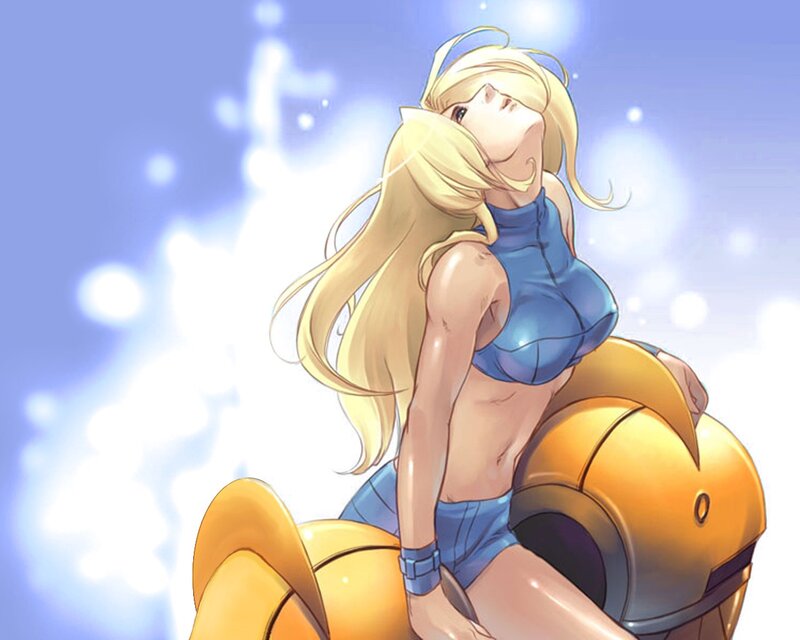 blonde woman on golden robot