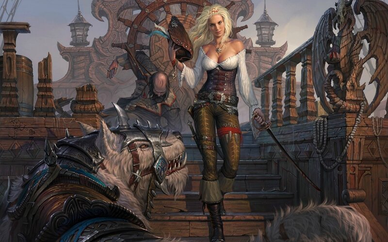 Blonde Woman on Ship