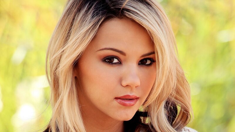 blonde woman outdoors