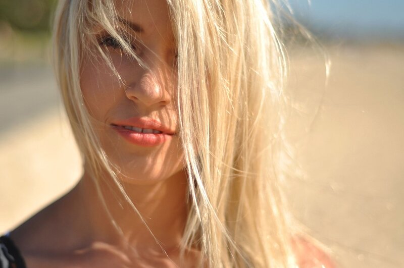 Blonde Woman Outdoors — Serene, Afternoon, Photograph, Hair