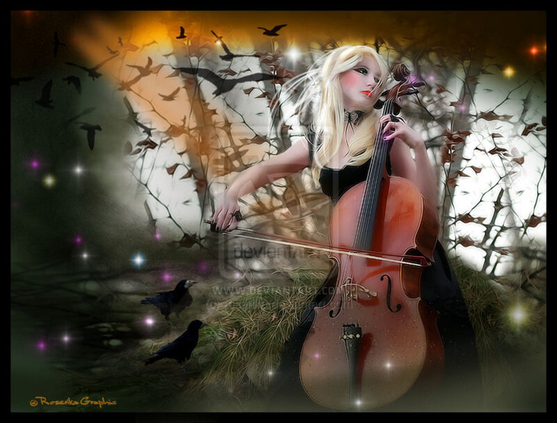Blonde Woman Playing Cello