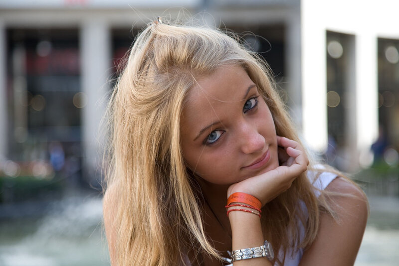 Blonde Woman Resting — Calm