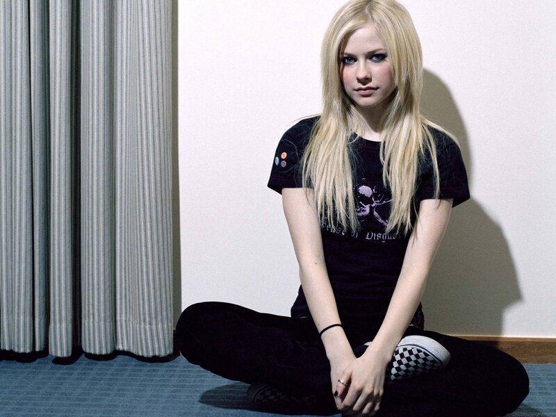 Blonde Woman Sitting — Black, Neutral, Photograph, Curtain