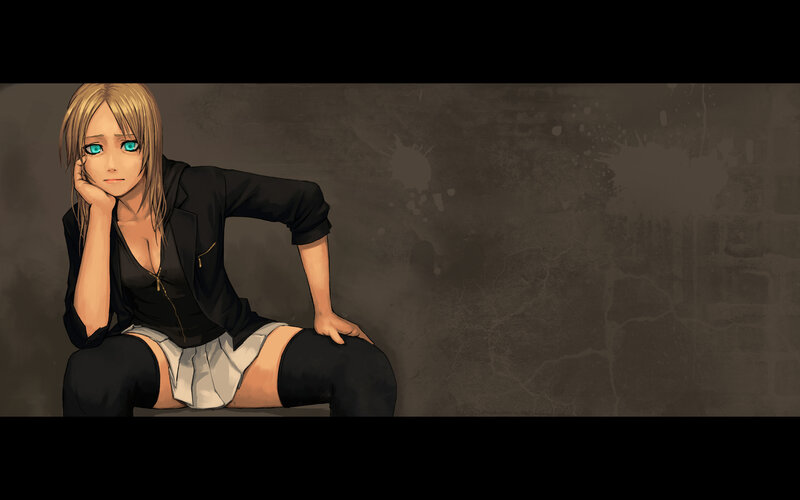 Blonde Woman Sitting — Brown, Melancholic