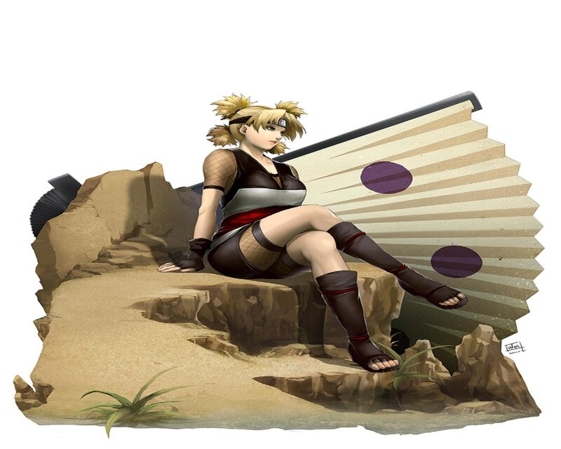 Blonde Woman Sitting on Rock
