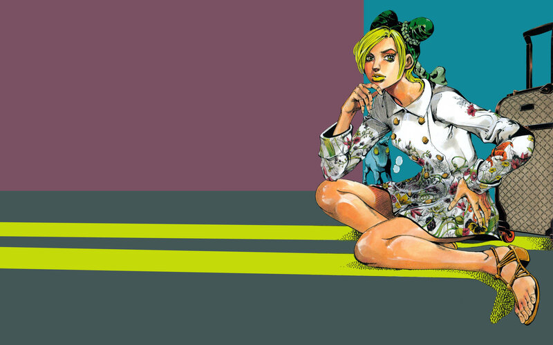 Blonde Woman Sitting — Purple