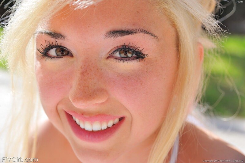 blonde woman smiling