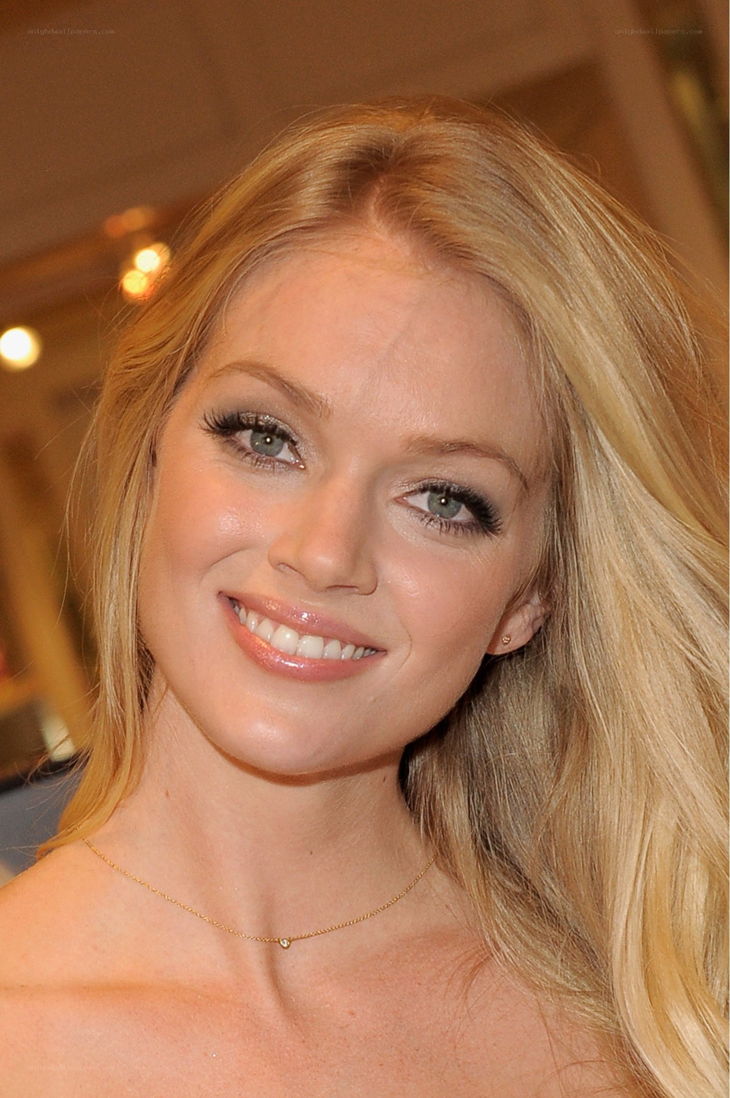 blonde woman smiling