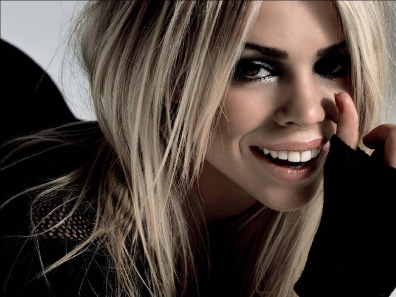 blonde woman smiling