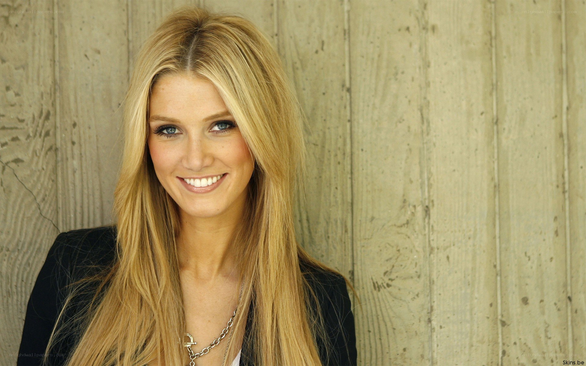 blonde woman smiling