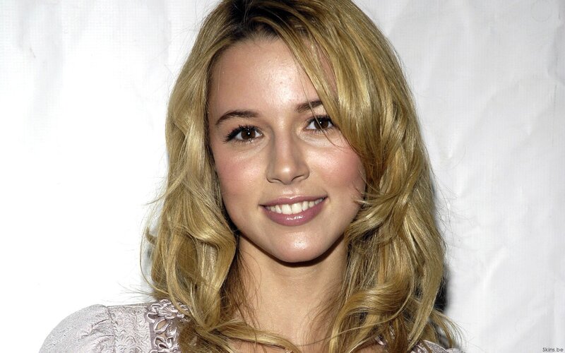 blonde woman smiling