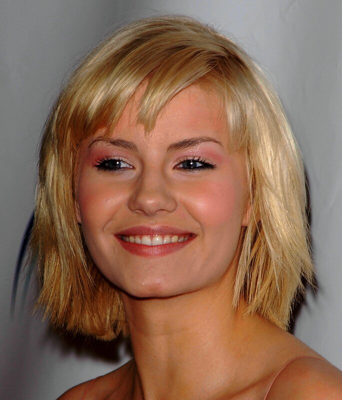blonde woman smiling