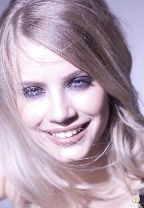 blonde woman smiling