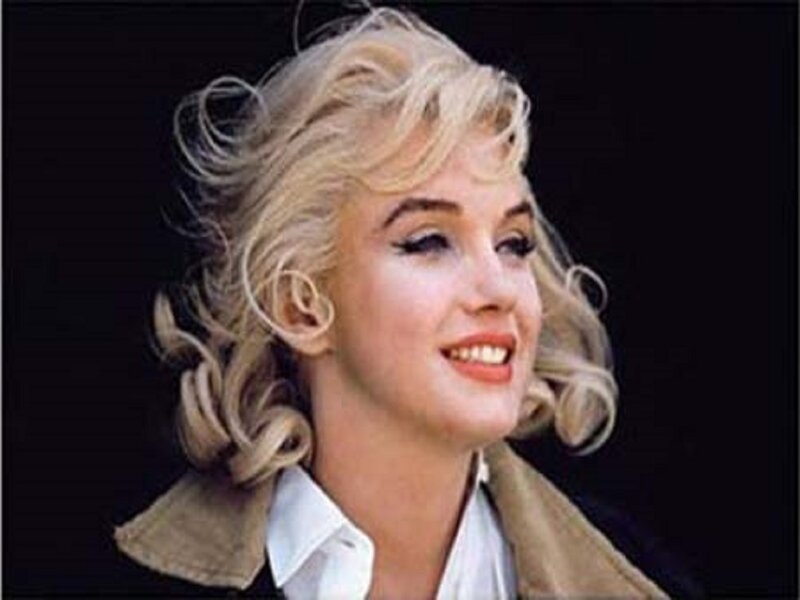 Blonde Woman Smiling — Black