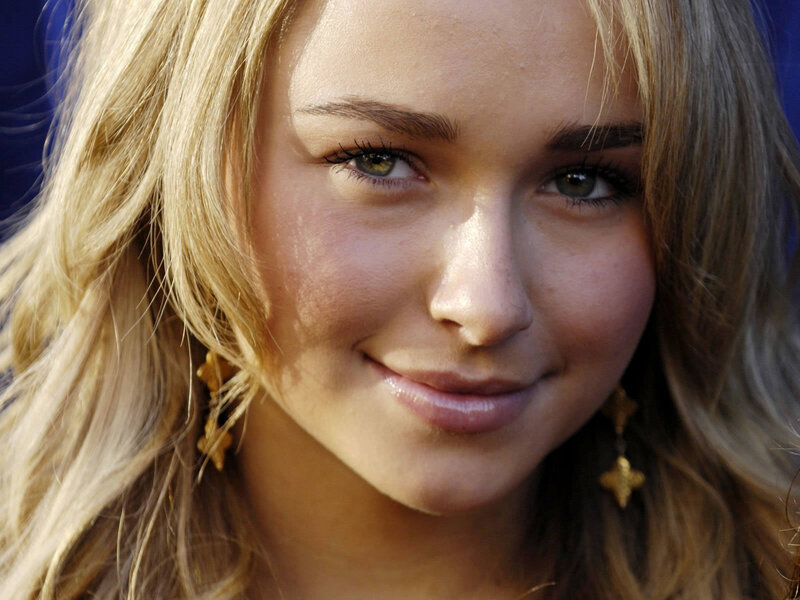 Blonde Woman Smiling — Calm, Photograph, Earrings