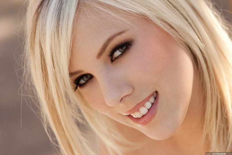 Blonde Woman Smiling — Friendly, Afternoon