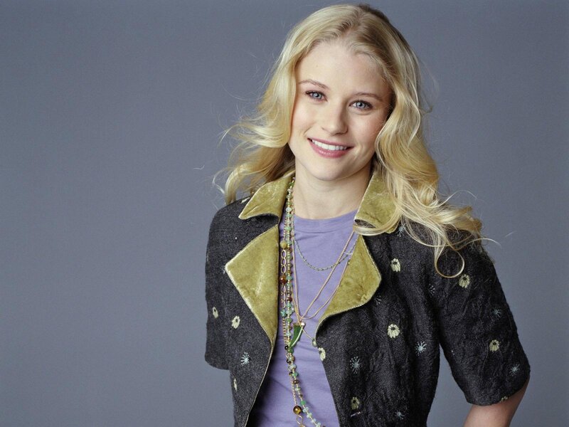 Blonde Woman Smiling — Gray, Friendly, Photograph, Jacket