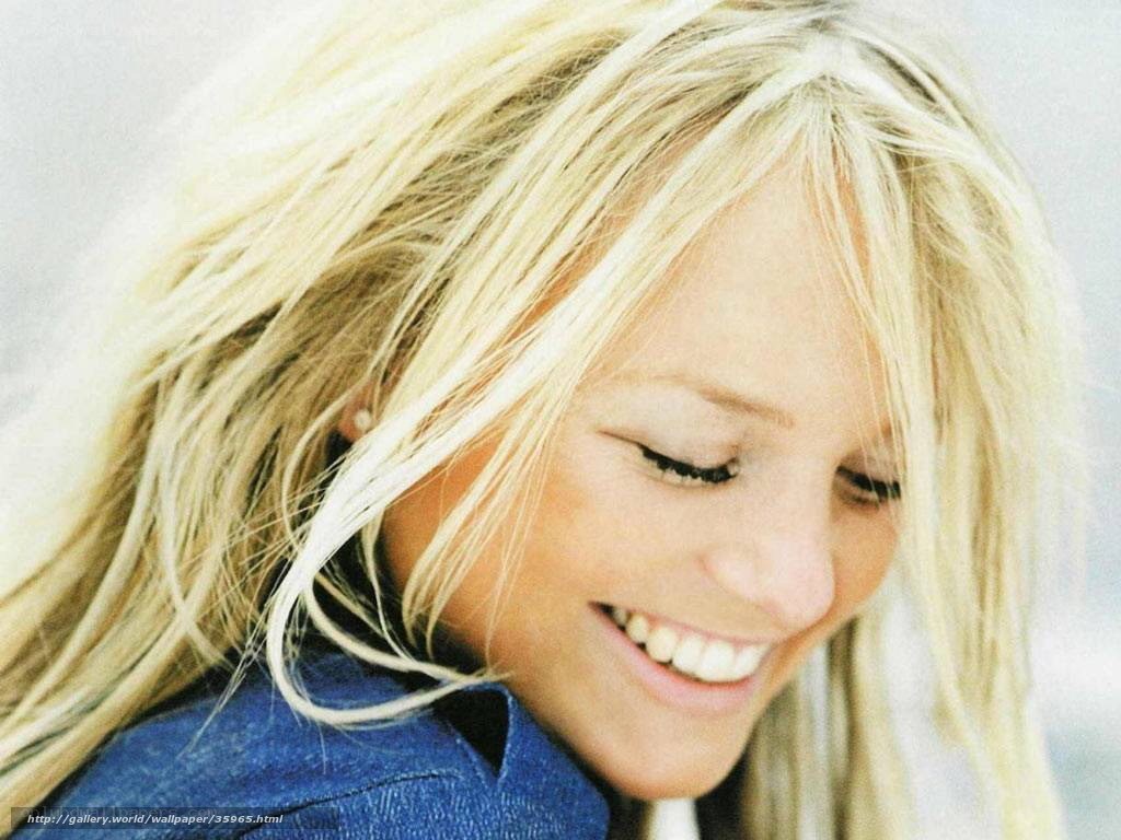 blonde woman smiling