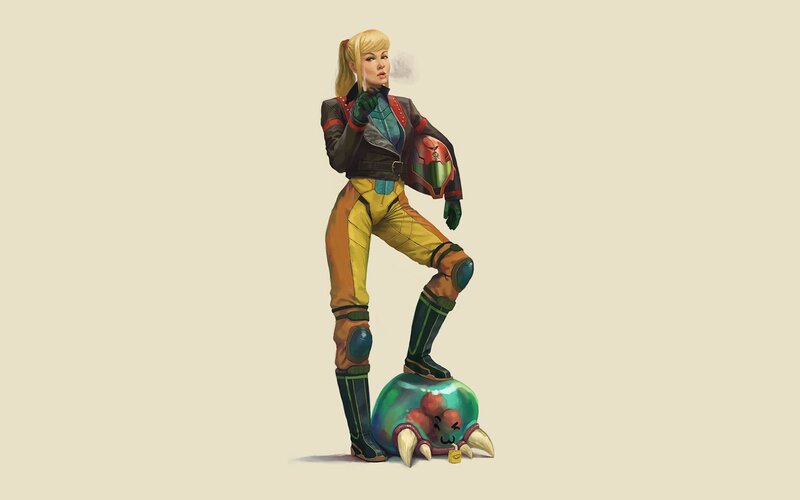 Blonde Woman Standing — Yellow, Confident