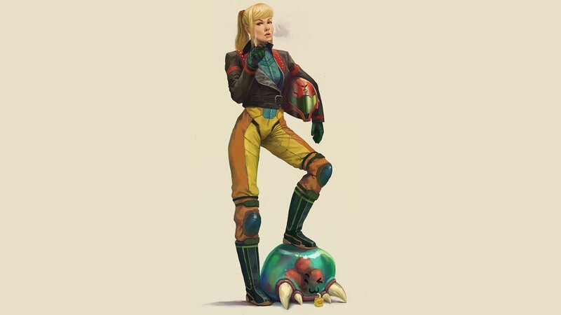 Blonde Woman Standing — Yellow