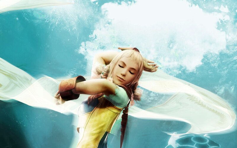 Blonde Woman Underwater — Blue
