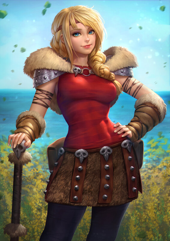 Blonde Woman Warrior — Red