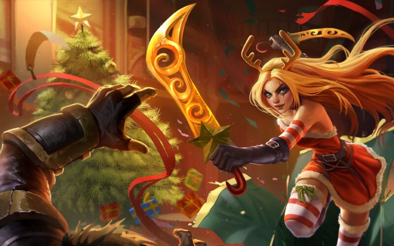 Blonde Woman with Antlers