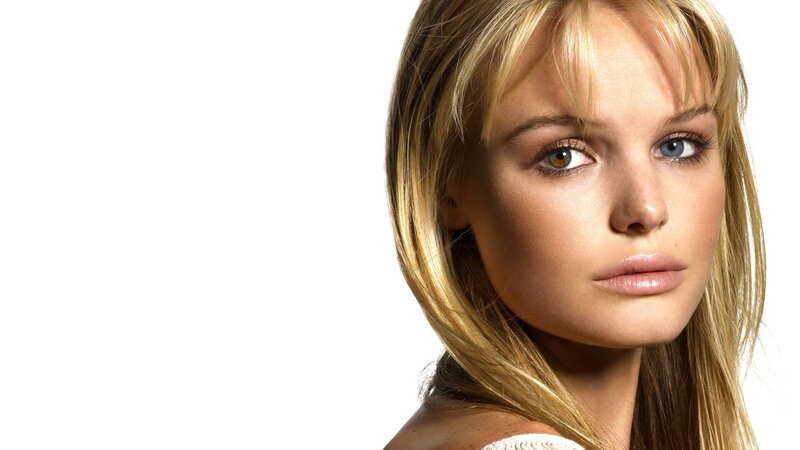 blonde woman with blue eyes