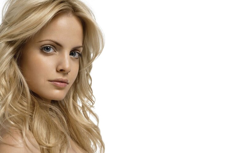 blonde woman with blue eyes