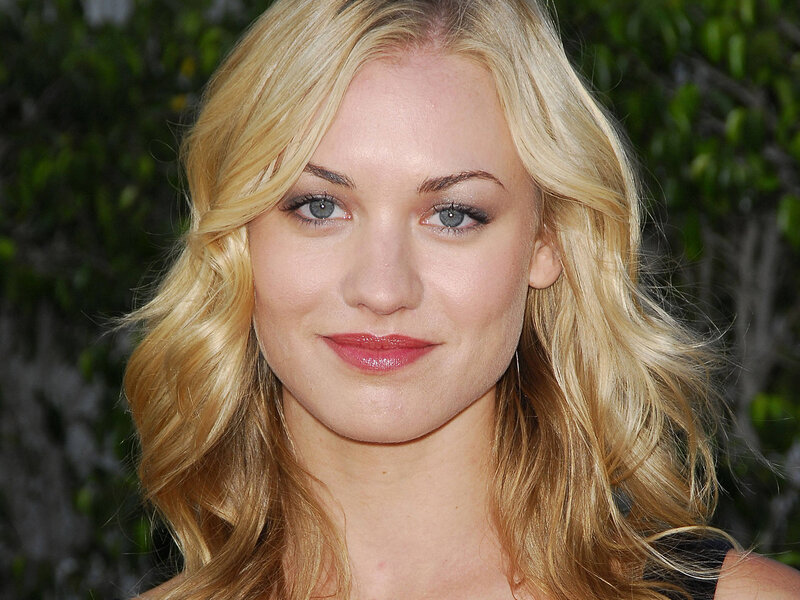 blonde woman with blue eyes