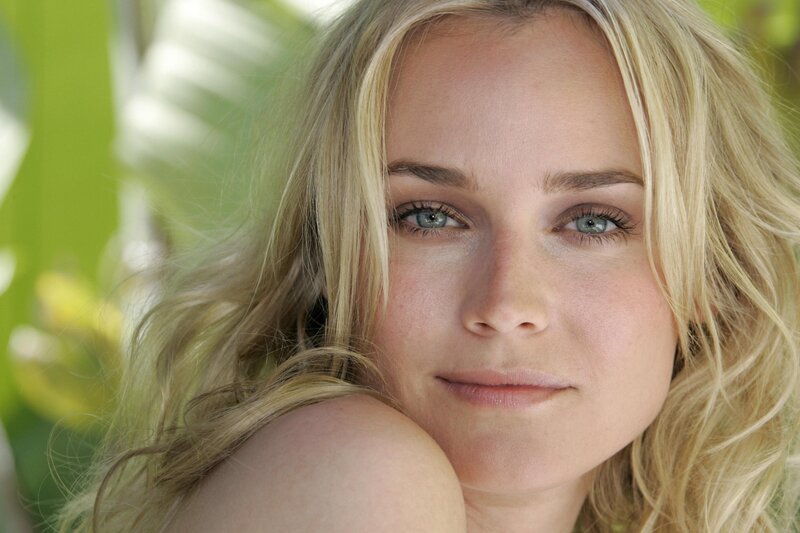 blonde woman with blue eyes