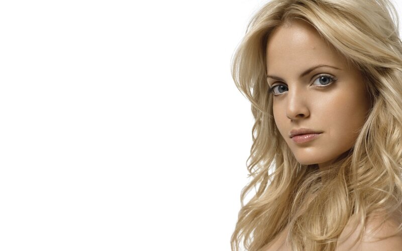 blonde woman with blue eyes