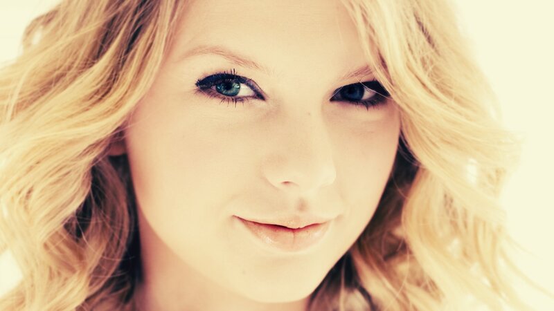 blonde woman with blue eyes
