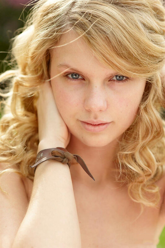 blonde woman with blue eyes