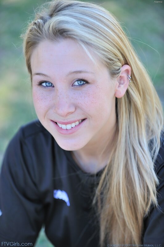 blonde woman with blue eyes