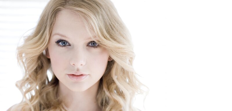 blonde woman with blue eyes