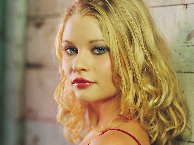 blonde woman with blue eyes