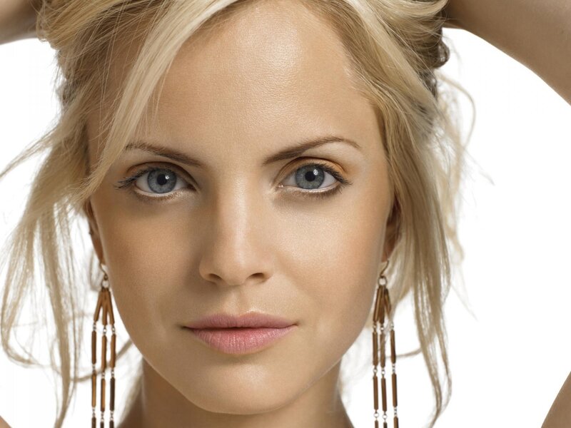 blonde woman with blue eyes