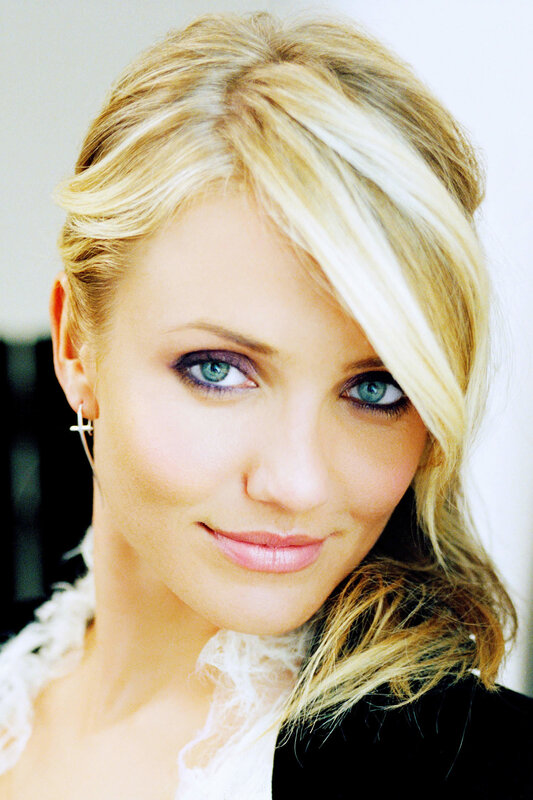 blonde woman with blue eyes