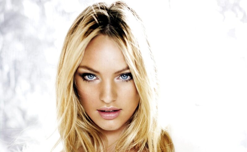 blonde woman with blue eyes