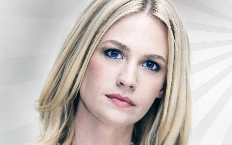 blonde woman with blue eyes
