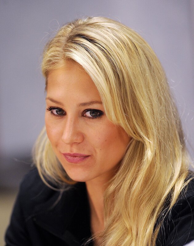 blonde woman with blue eyes