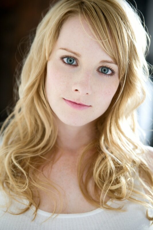 blonde woman with blue eyes
