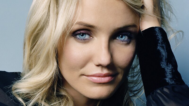 blonde woman with blue eyes
