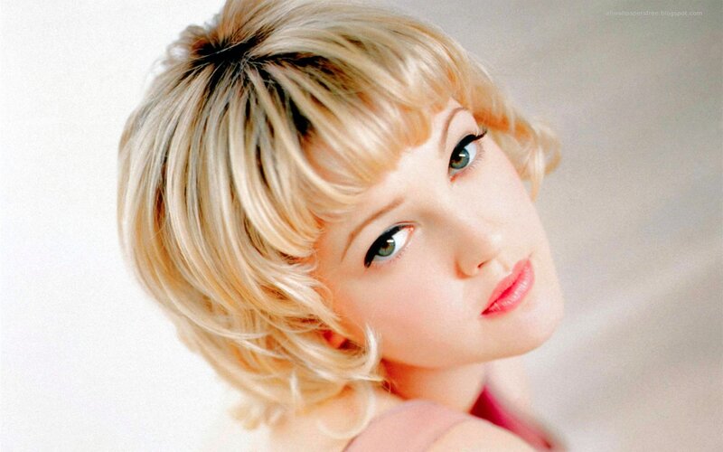 blonde woman with blue eyes