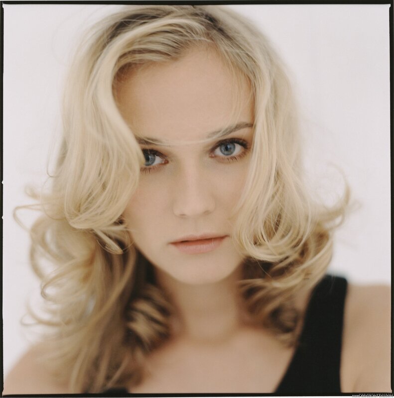 blonde woman with blue eyes